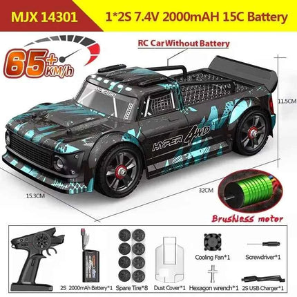Hyper Go MJX 14303 14302 14301 1/14 4WD RC Car 65km/h Brushless 2.4G Remote Control Car Off-road High Speed RC Cars Truck Toy