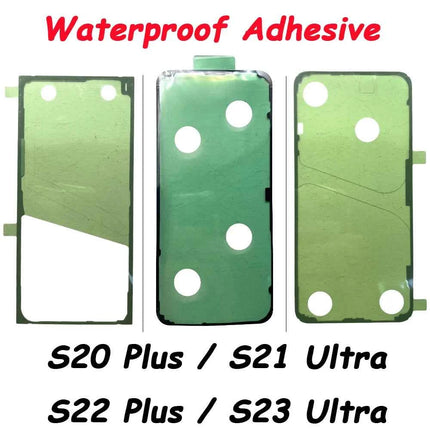 Adesivo adesivo Custodia posteriore Copribatteria Nastro impermeabile per Samsung S20 S21 FE S23 S22 Plus Ultra S23Ultra S21 Plus