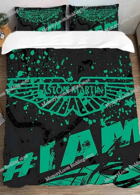 Single Double Large Size Queen Bed Comforter Sets A-Aston Martin Aramco Formula One TeamS Bedding Decorations Quilt Cover Set