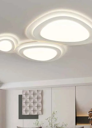 Lampada da soffitto a LED creativa con ciottolo Decorazione di lusso per soggiorno Camera da letto Lampada a sospensione a soffitto Lampadario per sala da pranzo per interni