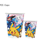 Forniture per decorazioni per feste di compleanno a tema Pokemon Cartoon Pokemon Go Stoviglie Tazze Piatti Palloncino Pikachu per bomboniere per baby shower