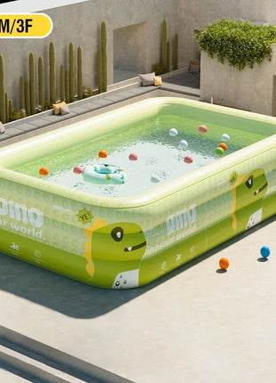 Piscina gonfiabile per bambini PVC Casa all'aperto Grande piscina familiare Piscine per bambini in plastica addensata Giochi d'acqua da giardino