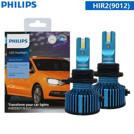 Philips LED H1 H4 H7 H11 HB3 HB4 HIR2 Ultinon Pro3011 Car LED Head Light 9005 9006 9012 Auto 6000K Bright White Original Lamp 2x
