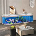 cc182l TV Cabinet Fish Tank Tea Table Integrated Aquarium Living Room Home Super White Glass Fish Globe