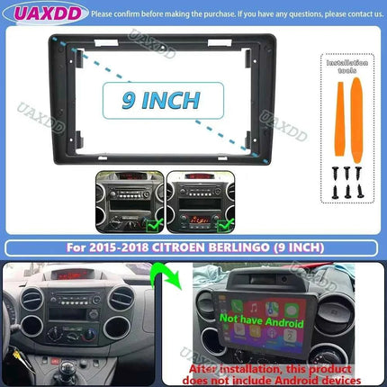 Per il 2015-2018 CITROEN BERLINGO PEUGEOT PARTNER 9 POLLICI Auto stereo radio Android telaio pannello cablaggio adattatore decoder canbus