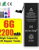 High Capacity Battery For iPhone 4 4S 5 5S 5C SE 2020 6 6S 7 8 SE2 Plus X XR XS 11 Pro Max Mobile Phone Pack New 0 Cycle Seal