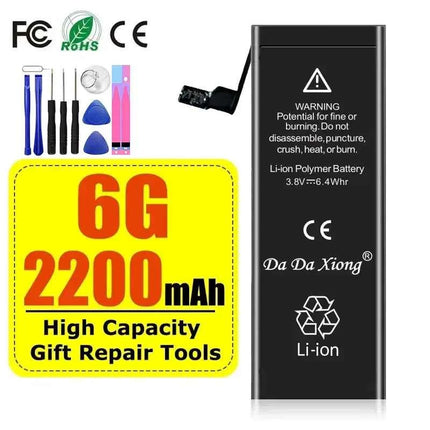 High Capacity Battery For iPhone 4 4S 5 5S 5C SE 2020 6 6S 7 8 SE2 Plus X XR XS 11 Pro Max Mobile Phone Pack New 0 Cycle Seal