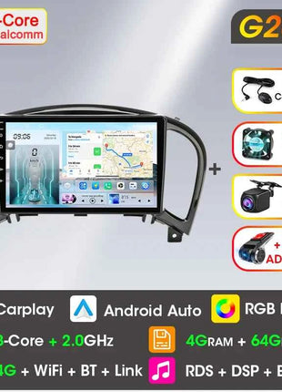 Srnubi Car Radio for Nissan Juke YF15 2010 - 2014 Carplay 4G Multimedia Video Player Navigation GPS WIFI Android Auto Autoradio