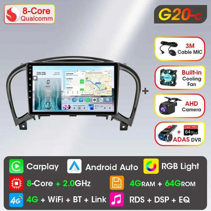Srnubi Car Radio for Nissan Juke YF15 2010 - 2014 Carplay 4G Multimedia Video Player Navigation GPS WIFI Android Auto Autoradio