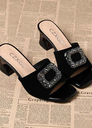 Cresfimix sapatos femininas donna casual di alta qualità primavera peep toe comfort sandali tacco alto signora scarpe estive nere ab714