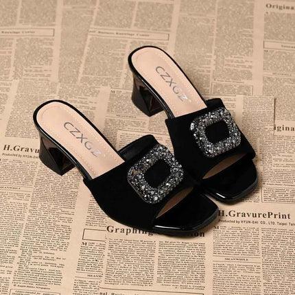 Cresfimix sapatos femininas donna casual di alta qualità primavera peep toe comfort sandali tacco alto signora scarpe estive nere ab714