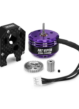 INJORA Fat Viper 2204 Brushless Outrunner Motor with Mount for 1/24 RC Crawler Axial SCX24
