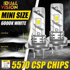 Turbo 2PCS H7 LED Canbus 1:1 Mini Car Lights 5570 CSP Cut-off Line Hi/Lo Beam 12V 24V Fanless T10 Bulbs 6000K White Led Headlamp