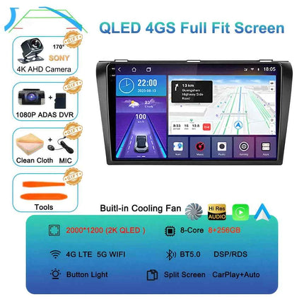 Android 16  video Player Car Radio For Mazda 3 2004 - 2009 2din with BOSE Multimedia Carplay Stereo GPS Head Unit WIFI+4G