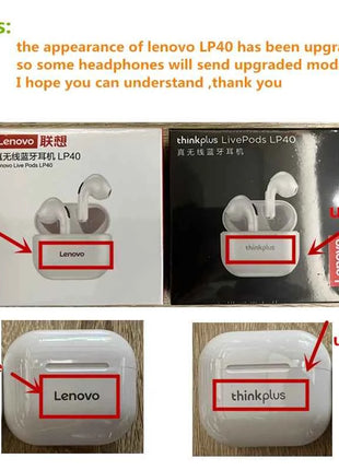 Original Lenovo LP40 wireless headphones TWS Bluetooth Earphones Touch Control Sport Headset Stereo Earbuds For Phone Android