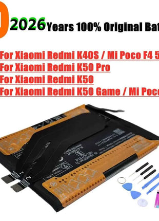 BP48 BP49 BM5E BM5F Original Battery For Xiaomi K40S K50 Pro K50Pro /K50 Game / Mi Poco F4 GT Phone Batteries + Free Tools