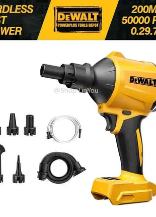 Soffiatore d'aria senza fili Dewalt Brushless con ugello, pistola multifunzione per la rimozione della polvere e gonfiatore (senza batteria)