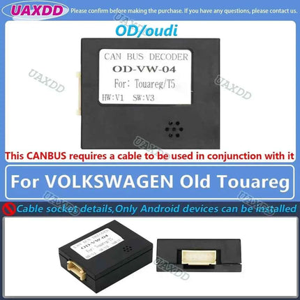 Per VOLKSWAGEN 2 Din Car Golf Tour 7 6 Touareg PASSAT Tiguan Lamando POLO SCIROCCO Lavida Touran Saqitar BORA decoder canbus box