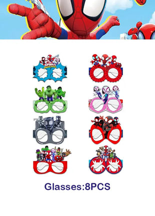Set Decorazioni per Festa di Compleanno Spidey e Amici, Articoli per la Tavola, Bicchieri, Piatti, Palloncini, Striscione, Sacchetti Regalo, Decorazioni per Torte, Accessori per Bambini