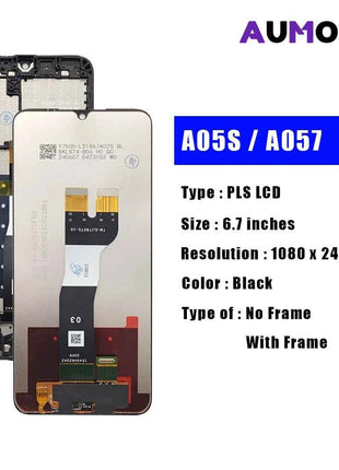 Schermo A05 per SAMSUNG A05S A057 Display LCD Touch Screen Digiziter Assembly per Samsung A05 A055 con cornice Display LCD