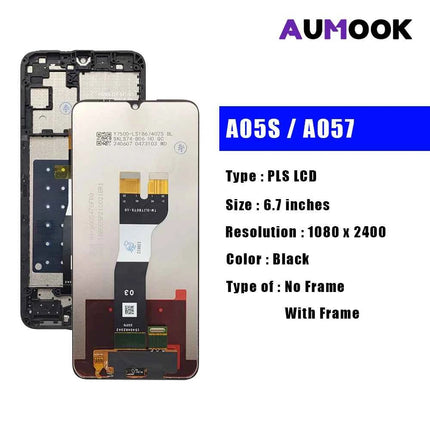 Schermo A05 per SAMSUNG A05S A057 Display LCD Touch Screen Digiziter Assembly per Samsung A05 A055 con cornice Display LCD
