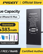 PISEN Phone Battery For iPhone 11 12 13 14 15 Mini Pro Max Plus SE2 SE3 Matches Original Capacity 0 Cycles Battery Replacement