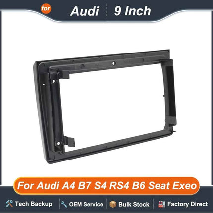 Auto Android Radio Fascias 9 Pollici Telaio Per Audi A4 B6 B7 S4 8E/8H SEAT Exeo 2000-2013 Cablaggio Cavo di Alimentazione Canbus Decoder