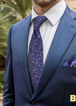 Set Cravatta e Fazzoletto Uomo Colorato 160cm - Accessori Matrimonio