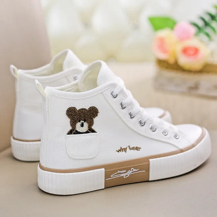 Simpatiche scarpe di tela da donna sneakers traspiranti scarpe sportive di marca per donna scarpe casual vulcanizzate appartamenti alti Zapatos Mujer