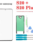 1Set Nuovo Display LCD Frontale In Vetro Esterno Touch Screen Esterno Pannello Obiettivo Per Samsung Galaxy S8 S9 S10 S20 Nota 8 9 10 Plus Ultra