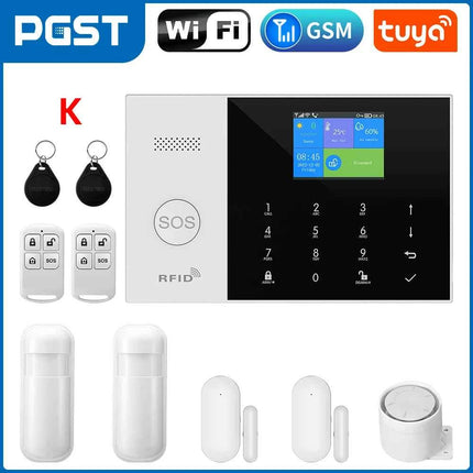 Tuya Smart Wifi GSM Security Alarm System for Home Wireless 2G Alarm System Panel Smart Life App Control work with Alexa