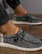 Men's Loafers Canvas Casual Shoes Breathable Comfortable Driving Shoes Vulcanized Flats Men's Walking Shoes