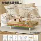 ‌Premium Hamster Cage, Thickened Acrylic Gerbil Mansion, Chew-Proof Luxury Habitat with Large Space, Ventilated Small Pet Home