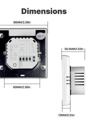 Moes Smart WiFi Zigbee Floor Heating Thermostat Tuya Compatible APP Control Schedule Energy Saving Child Lock Touchscreen