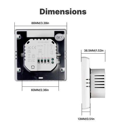 Moes Smart WiFi Zigbee Floor Heating Thermostat Tuya Compatible APP Control Schedule Energy Saving Child Lock Touchscreen