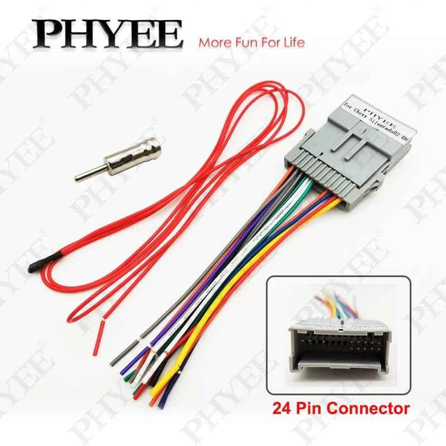 Auto Stereo Radio Cablaggio Adattatore 24 Spille per Chevy Silverado Chevrolet Malibu Impala GMC Envoy Sierra Buick Pontiac Hummer