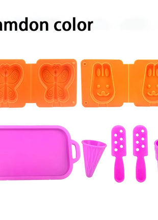 Stampo per pasta da gioco per gelato 3D Accessori per pasta da gioco Giocattoli artigianali fai-da-te per bambini Bambini Simpatico animale ghiacciolo Stampi per argilla da plastilina