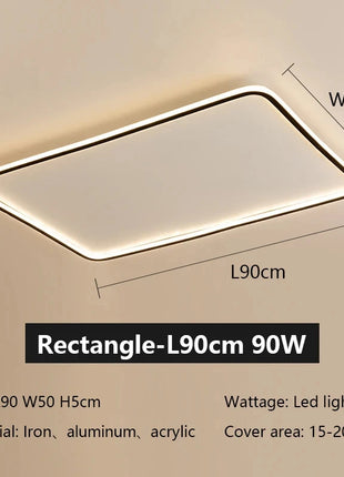 Luci da soggiorno ultrasottili nordiche Lampade da soffitto a LED con telecomando Decorazioni per la casa per interni Lampadario da soffitto per studio camera da letto per bambini