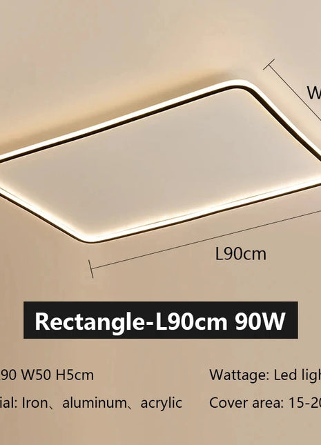 Luci da soggiorno ultrasottili nordiche Lampade da soffitto a LED con telecomando Decorazioni per la casa per interni Lampadario da soffitto per studio camera da letto per bambini