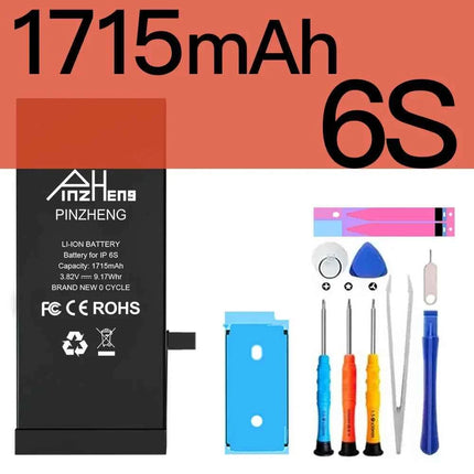 PINZHENG Real High Capacity Battery For iPhone 8 SE2020 6 6S 7 8Plus X Xs Max Xr Phone Replacement Batteries Warranty One Year