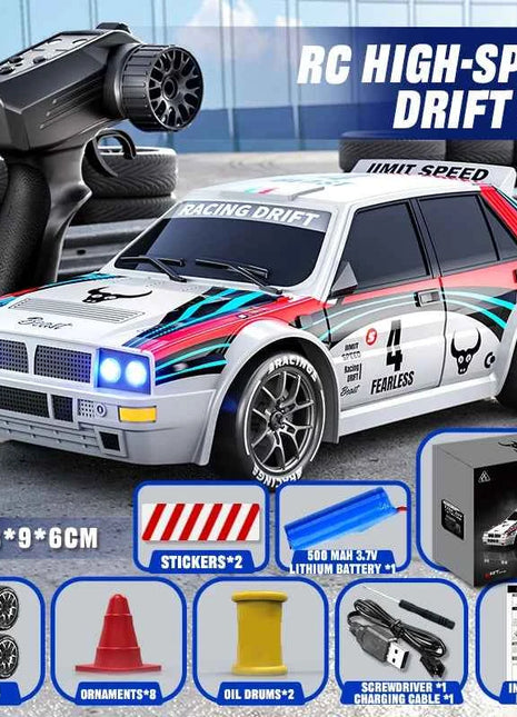 2025 New 4WD RC Car 1:24 Scale Four-wheel Drive Drift With Two Speed Settings 20 km/h LED Light Children Toys Rechargeable SG204