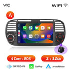 AWESAFE Wireless CarPlay Car Radio for FIAT 500 500C Abarth 2007-2015 with Android Auto GPS Navigation Smart System RDS DSP FM
