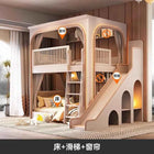 Customizable bunk beds Small apartment sibling bed High and low child and mother slide Space capsule Roof bed