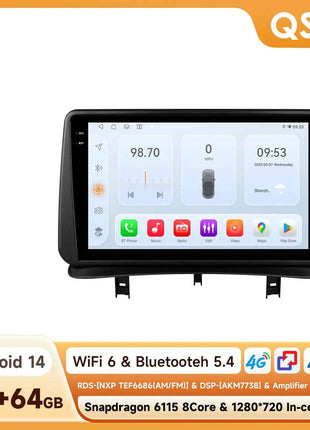 Hizpo Car Radio Autoradio for Renault Clio 3 2005 2006 2007-2014 Multimedia Player Wireless CarPlay Android Auto Stereo GPS 4G