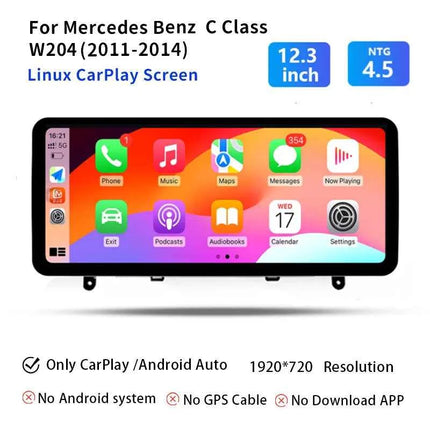 12.3"Android 14 Car Multimedia For MercedesBenz W204 W205 2007-2018 Wireless Auto Radio Player Stereo Screen Head Unit Carplay