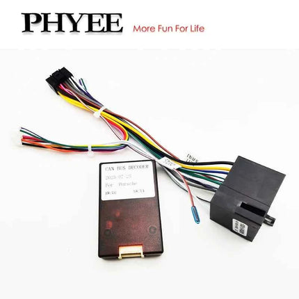CAN BUS Decoder 16 Pin cablaggio adattatore ISO Quadlock connettore cavo per Porsche 911 996 Mk2 997 Cayenne E1 Boxster Cayman