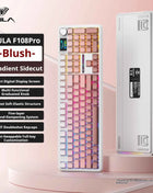 AULA F108 PRO Mechanical Keyboard Custom 100% Layout RGB Backlight Wireless Bluetooth Hifi Switch Gaming Keyboard