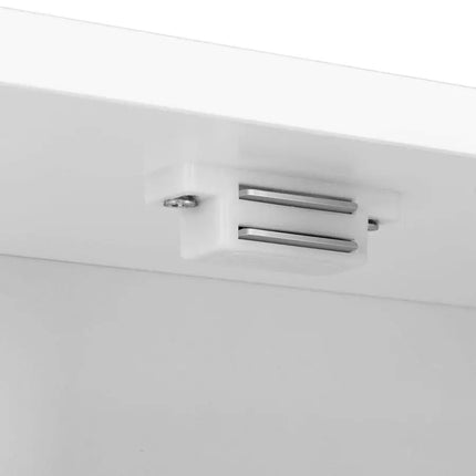 Wall Cabinet with Mirror Shelf Adjustable Height for Bathroom Kitchen, 56 x 13 x 58 cm, White