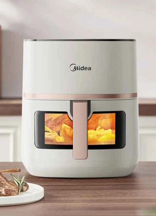 Friggitrice ad Aria Midea - Doppia Fonte di Calore, Vapore, Grill, Finestra Visiva