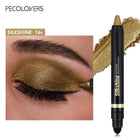 PECOLOVERS Champagne Brown Metallic Eyeshadow Stick - Waterproof, Long-Lasting Glitter Highlighter & Brightening Pencil Crayon